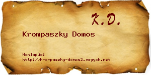 Krompaszky Domos névjegykártya